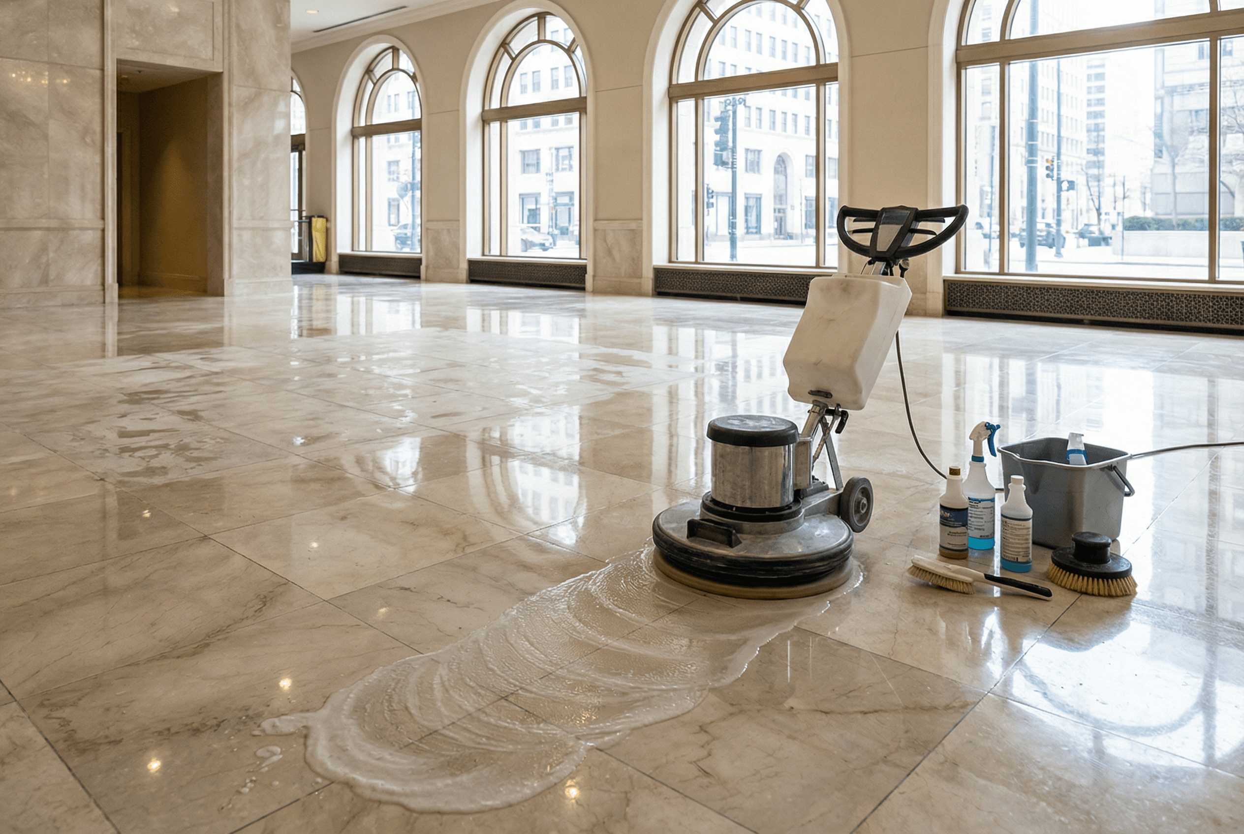 Stone Surface Cleaning